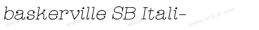 baskerville SB Itali字体转换